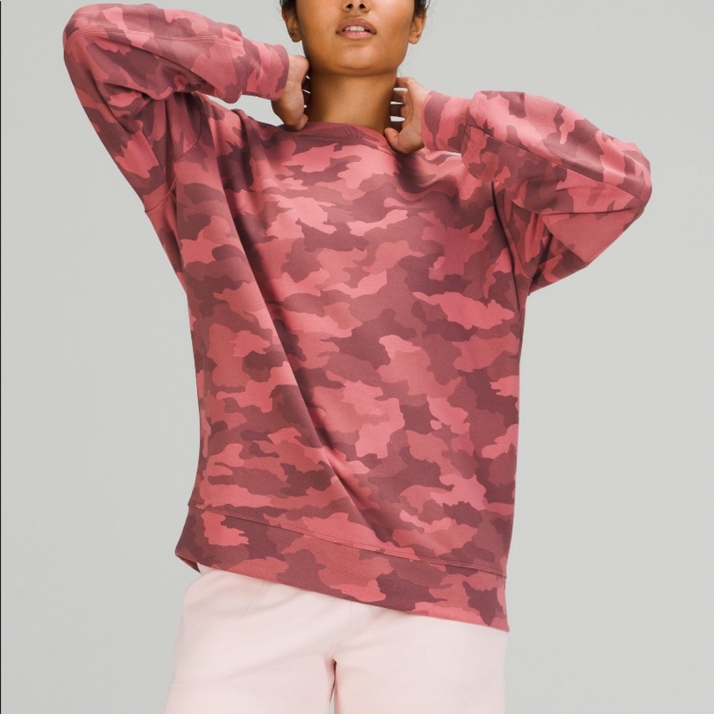 Lululemon perfectly oversized crew sweatshirt camo